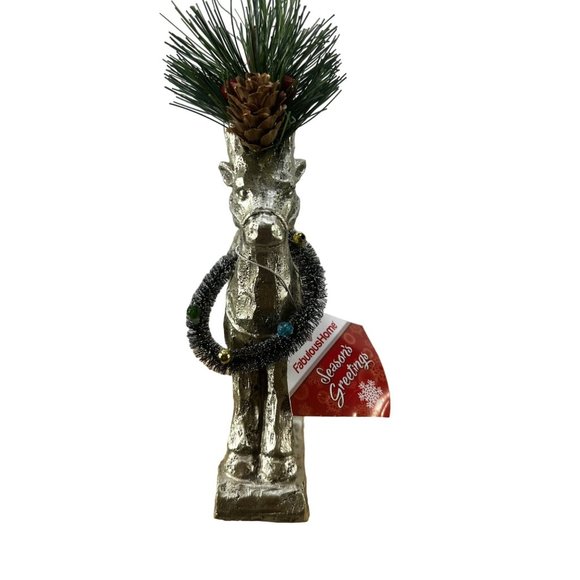 Fabulous Home 9 Inch High Christmas Deer New With Tags - Picture 1 of 9